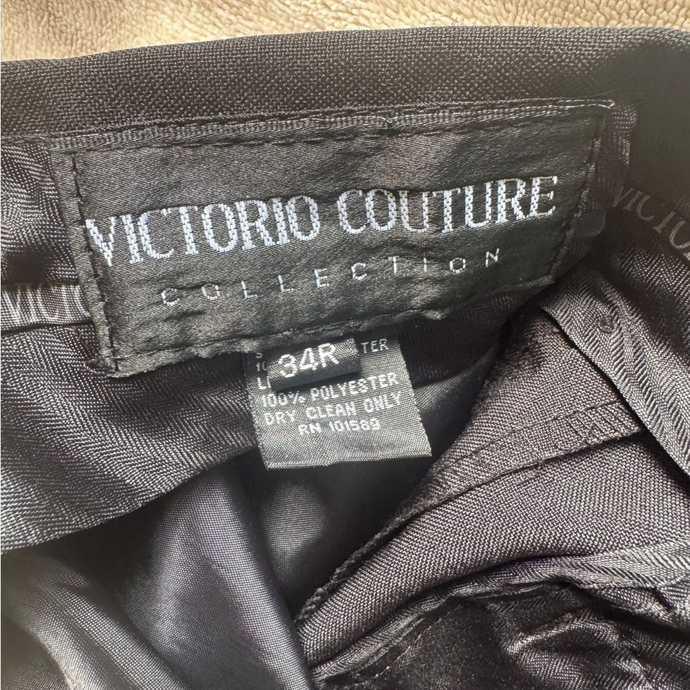 VICTORIO COUTURE Collection Men's Black Dress Pants - Size 34R - Picture 4 of 4